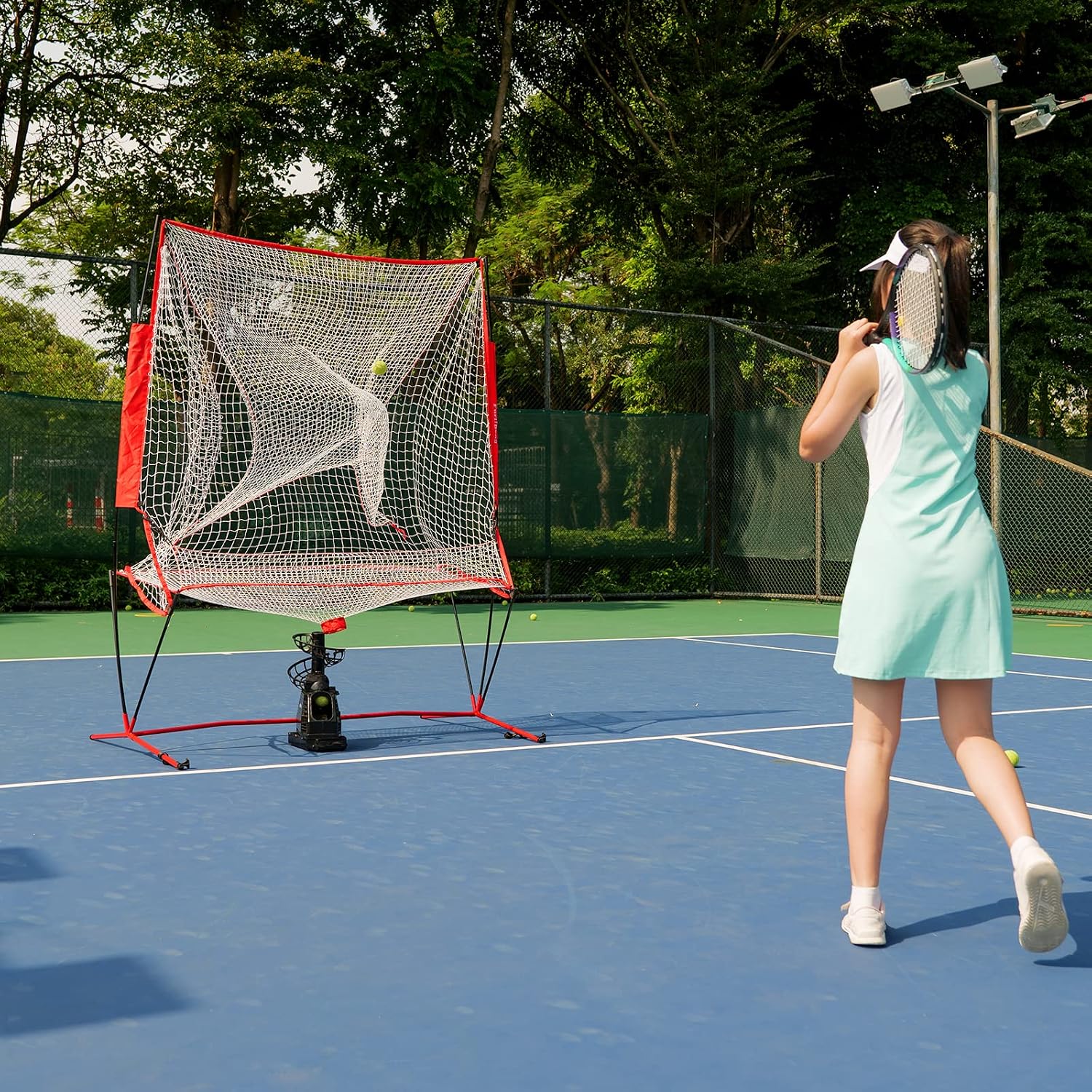 Furlihong 680NT 2 in 1 Tennis Ball & Baseball Training Machine and Net Combo, Ball Recycling System, Includes 680BH and NT01 - Image 8