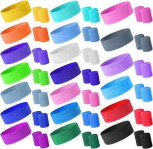 60 Pieces Sweatbands Set Includes 2...