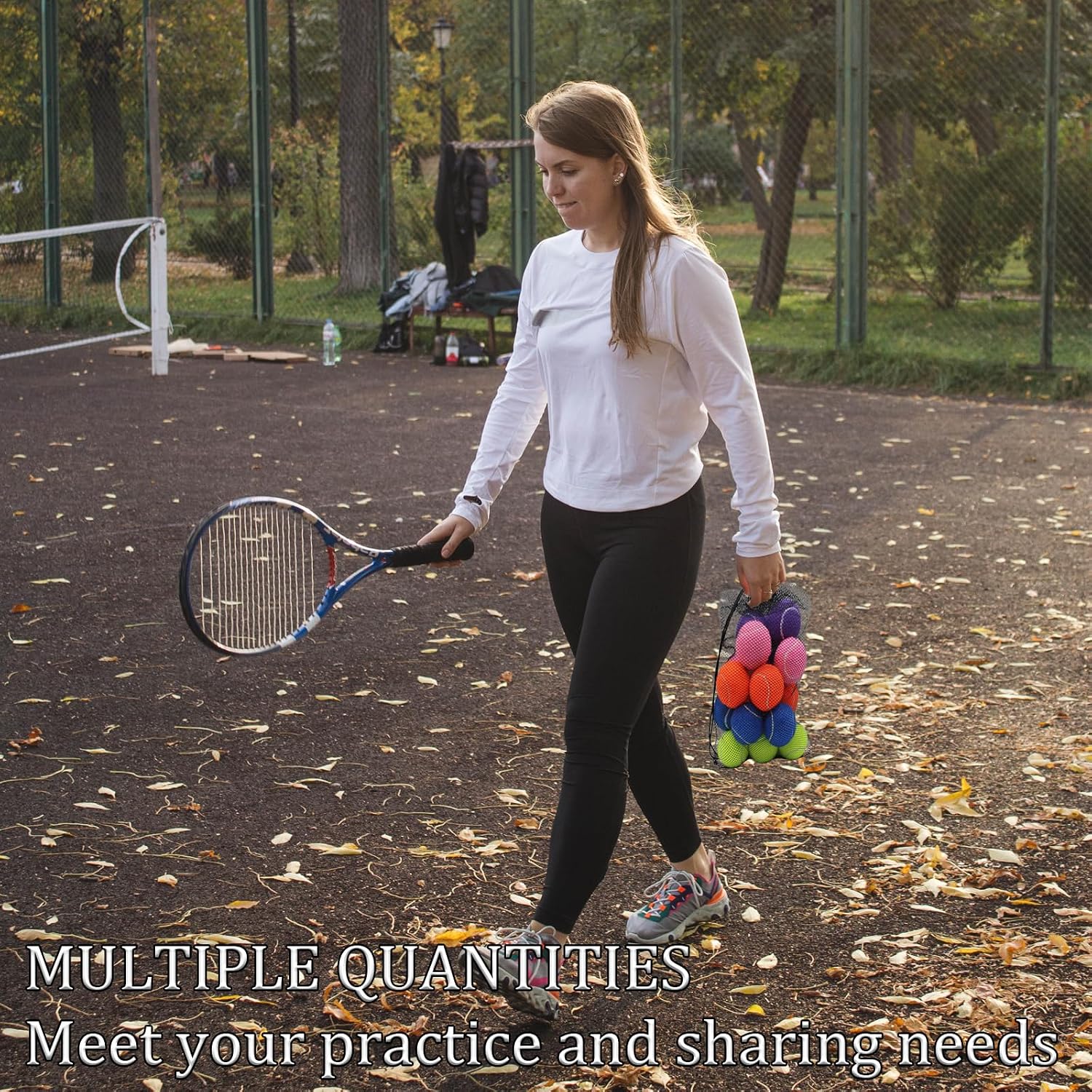 Swingers Tennis Balls,Training Exercise Balls for Pet Dog, High Elasticity Practice Tennis Balls for Beginner, with Mesh Carry Bag Easy to Transport - Image 7