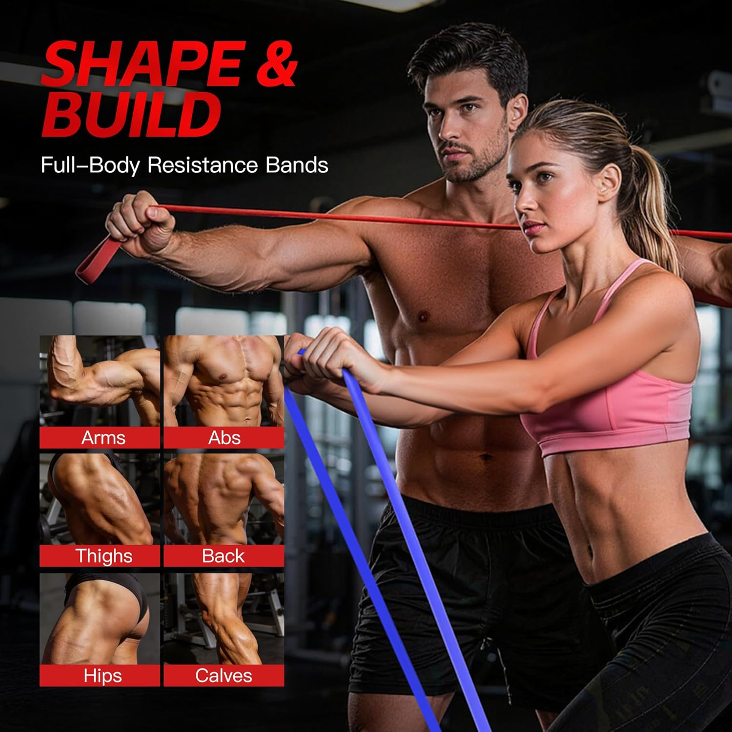 Pull Up Bands, Resistance Bands Set, Exercise Workout Bands for Men & Women, Ideal for Body Stretching, Physical Therapy and Muscle Training - Image 5