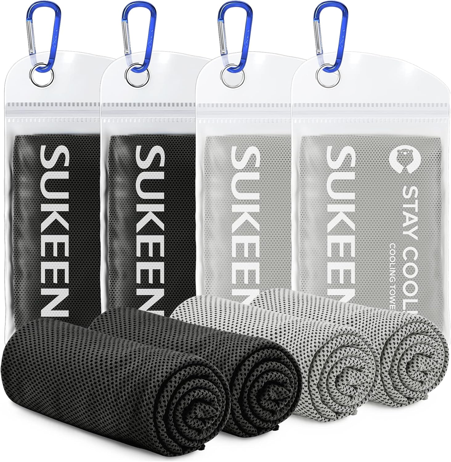 Sukeen Cooling Towel for Neck and Face (40"x12"), Microfiber Bulk Cooling Towels for Athletes Cooling Neck Wraps Instant Cooling Towels for Yoga,Gym,Golf,Running,Fitness and Workout