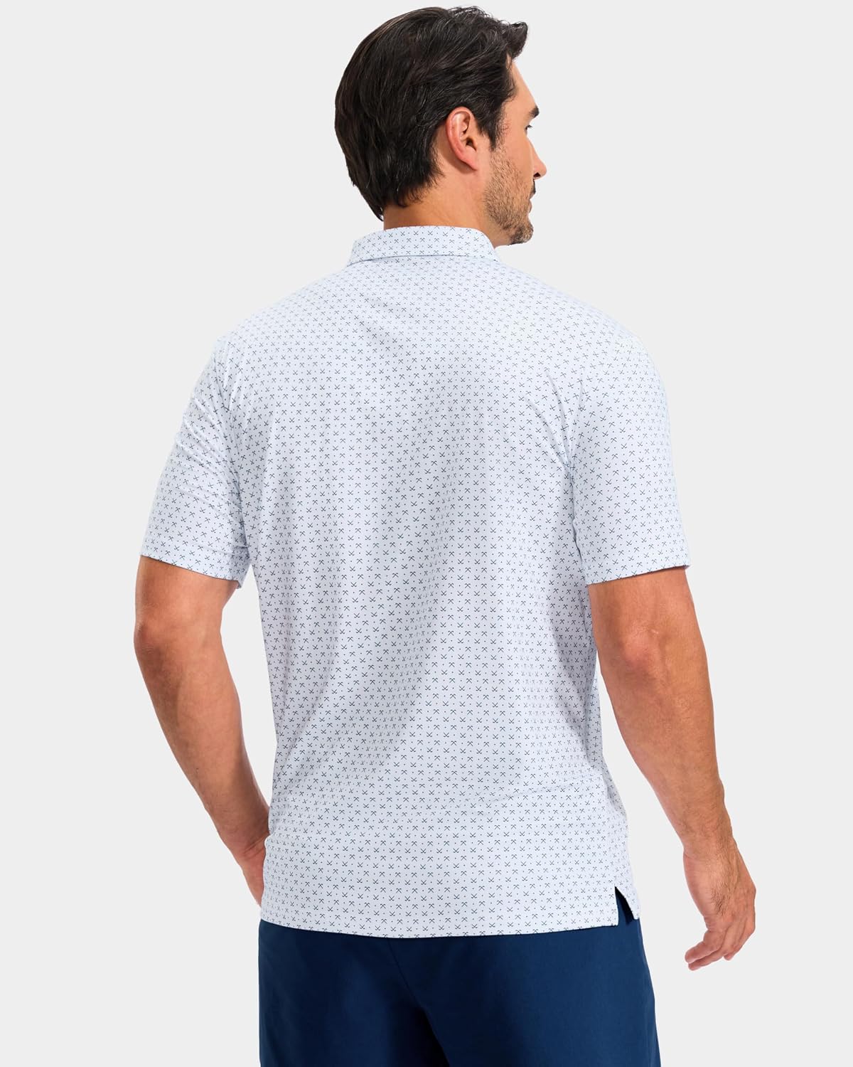 Obla Mens Golf Shirt Short Sleeve Dry Fit Moisture Wicking Performance Athletic Casual Print Collared Polo Shirts for Men - Image 4