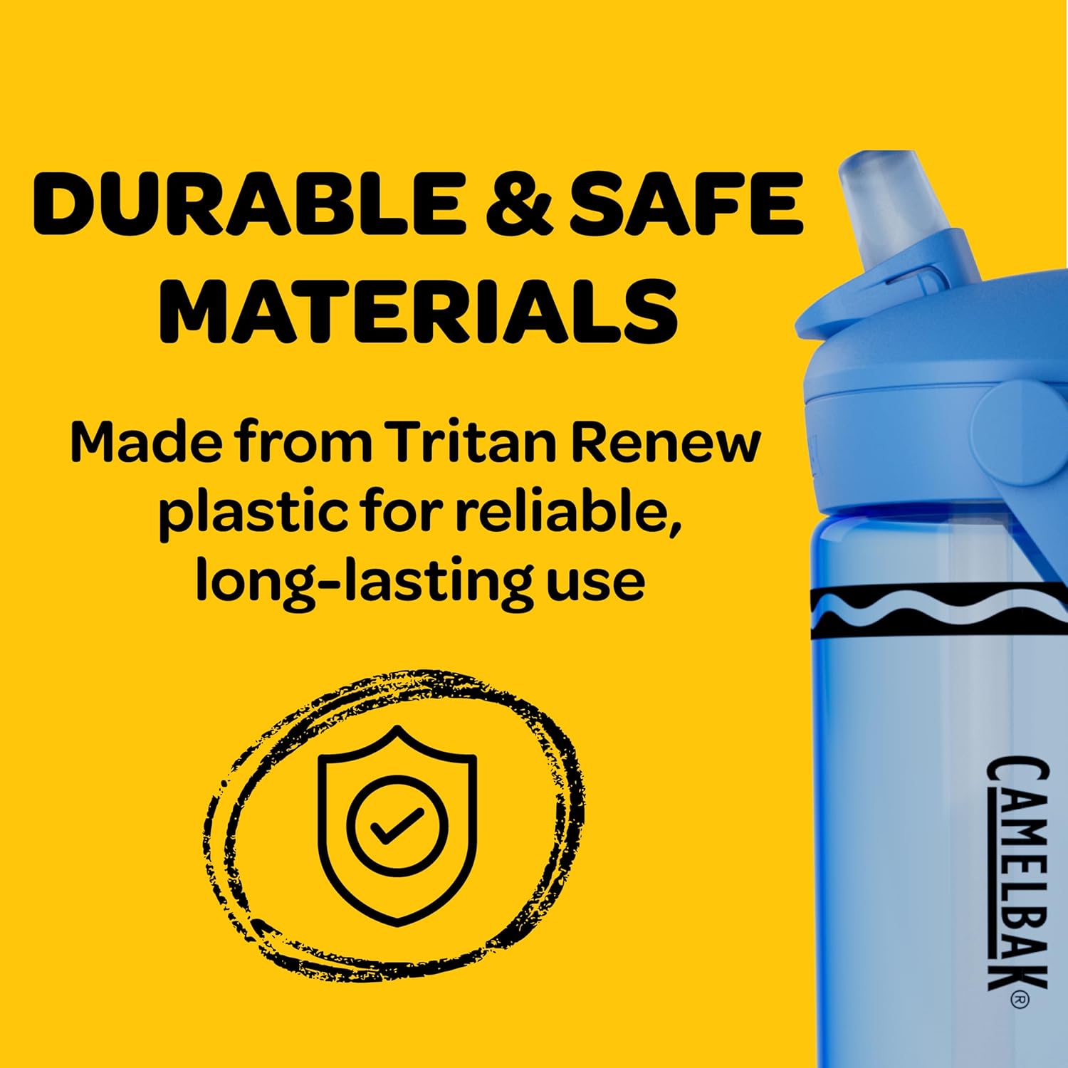 CamelBak Crayola Flip Straw Kids Water Bottle with Bite Valve, Tritan Renew Design for School and Everyday Use, 14oz, Violet - Image 6