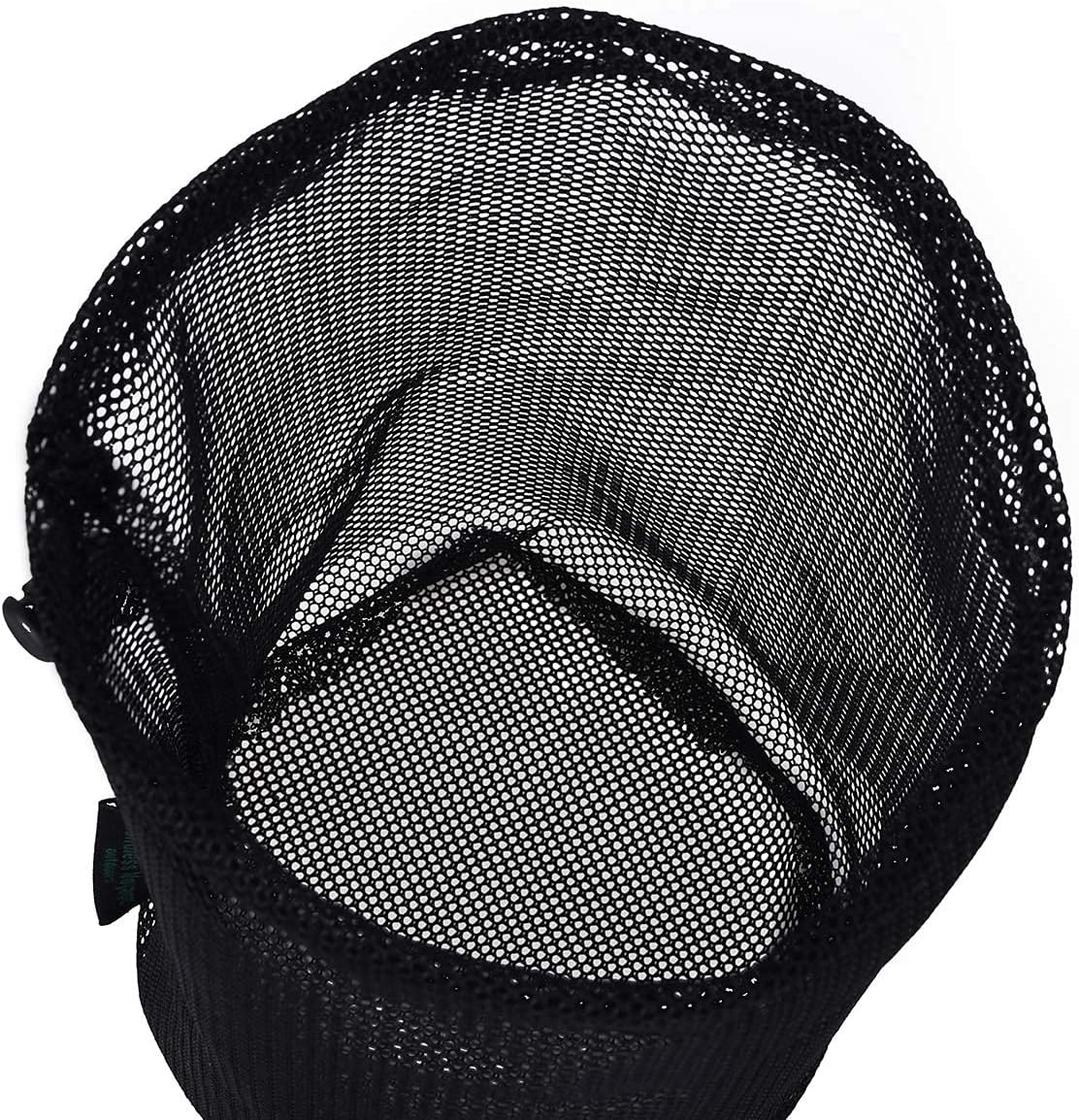 iBasingo 5pcs Black Mesh Nylon Sack With Drawstring - Durable Small Travel Sleeping Bag Stuff Sack for Cosmetics, Shower Gels, Bottles, Tennis Balls, Golf Balls, Tools - BVP03 - Image 5