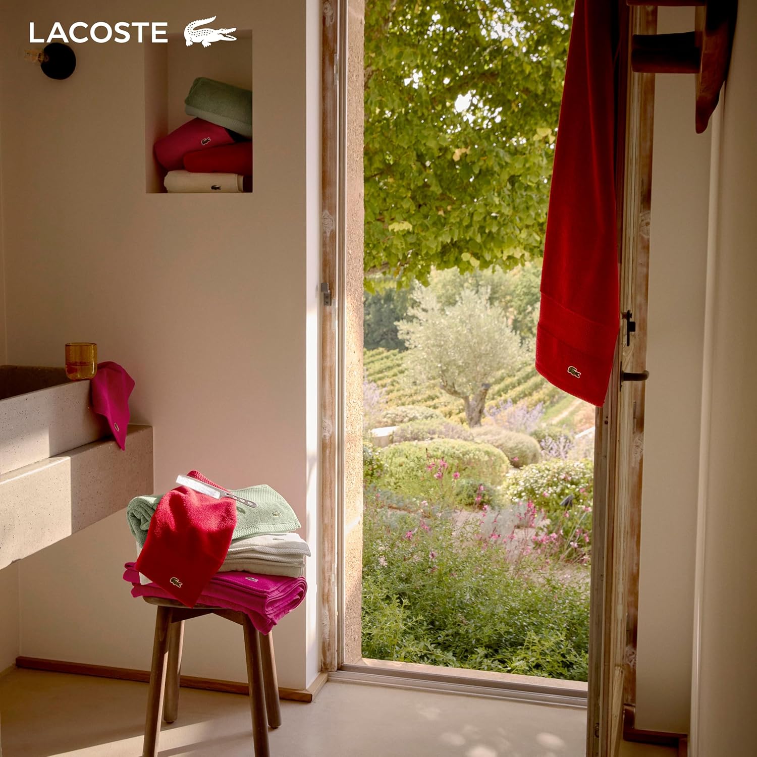 Lacoste Heritage 100% Supima Cotton Hand Towel, White, 16" x 30" – Highly Absorbent & Quick Drying, Premium Super Soft Bath Towel, Bathroom Essential, Gift for All Occasions, Machine Washable - Image 7