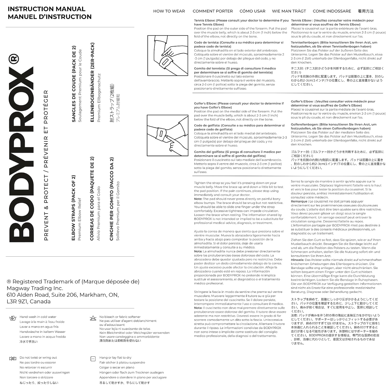 Bodyprox Elbow Brace 2 Pack for Tennis & Golfer's Elbow Pain Relief | Adjustable compression strap helps ease forearm stress from sports, workouts, work, and daily tasks. - Image 7