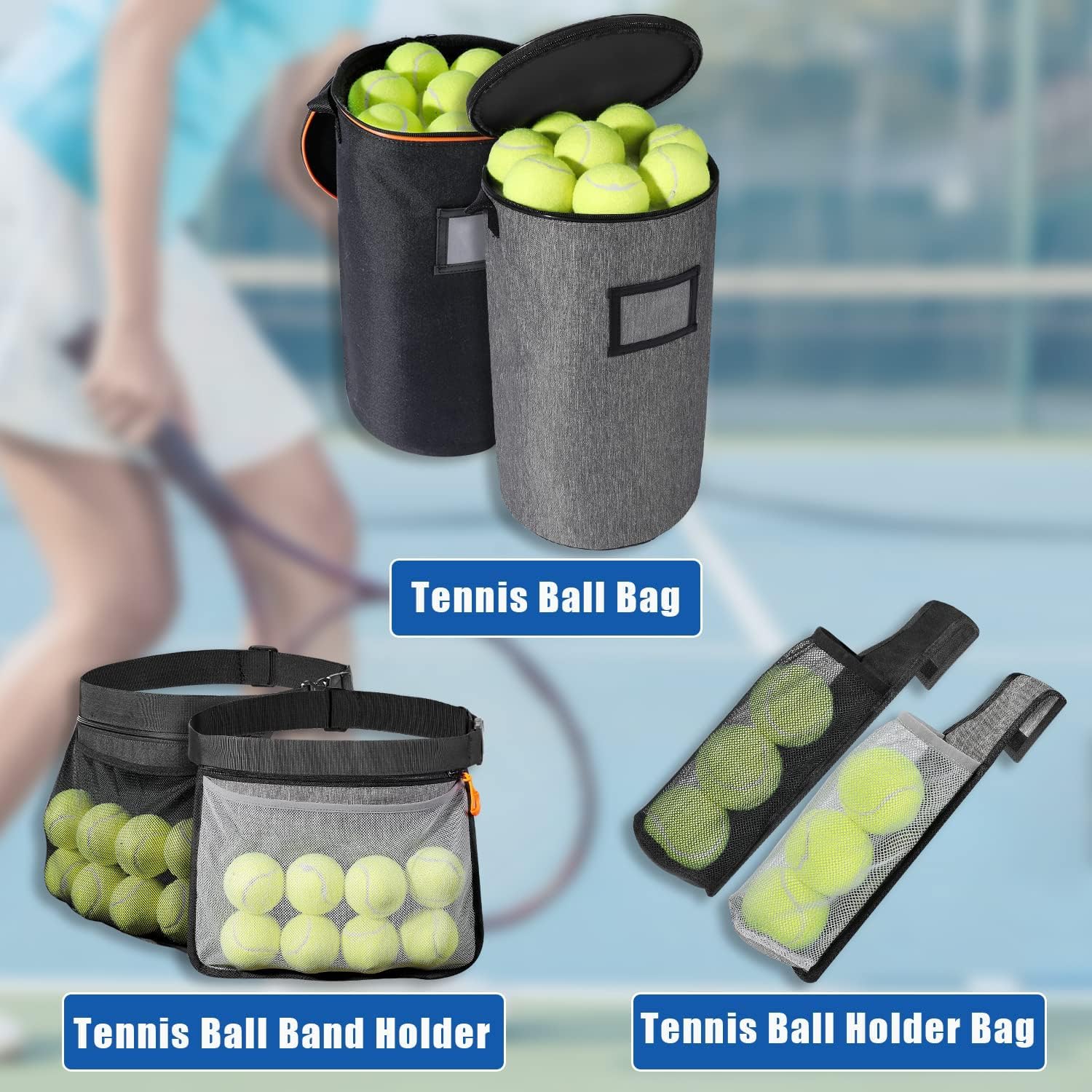 VISEMAN Portable Tennis Ball Basket for Training, Carrying and Storage - Image 7