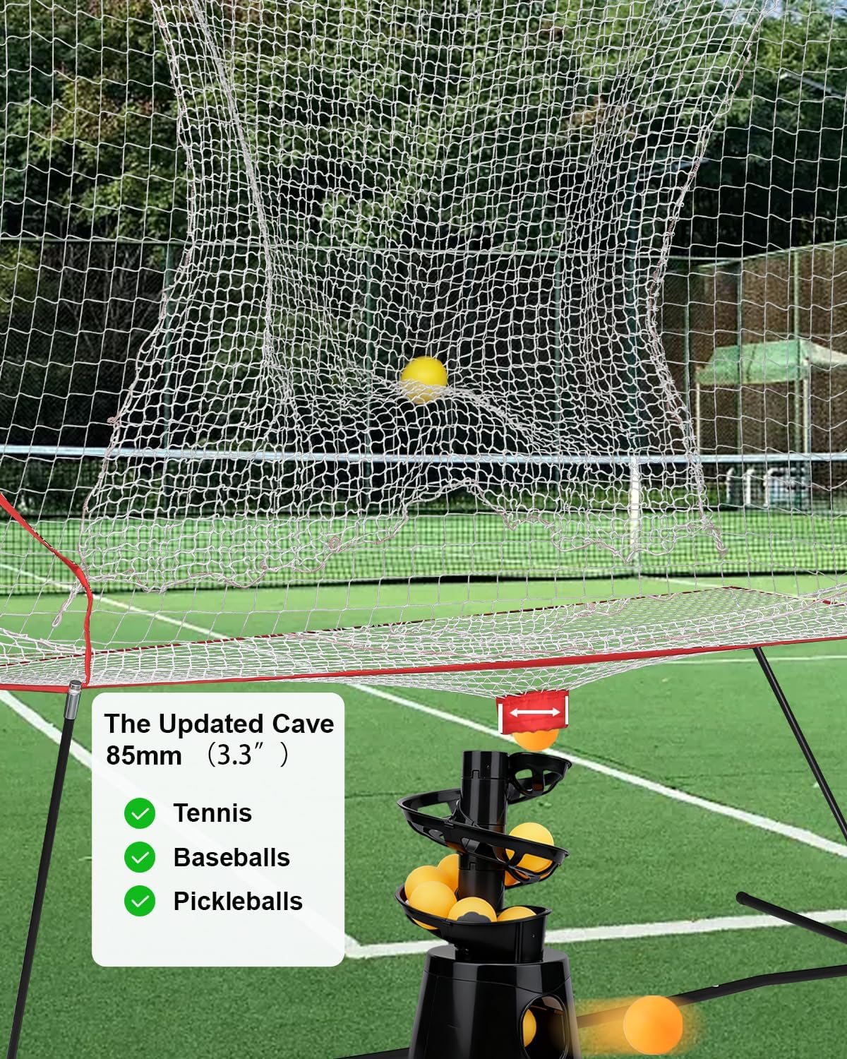 Pickleball and Tennis Return net, 6 x 7ft Portable Polyester Mesh and Fiberglass Frame, - Image 3