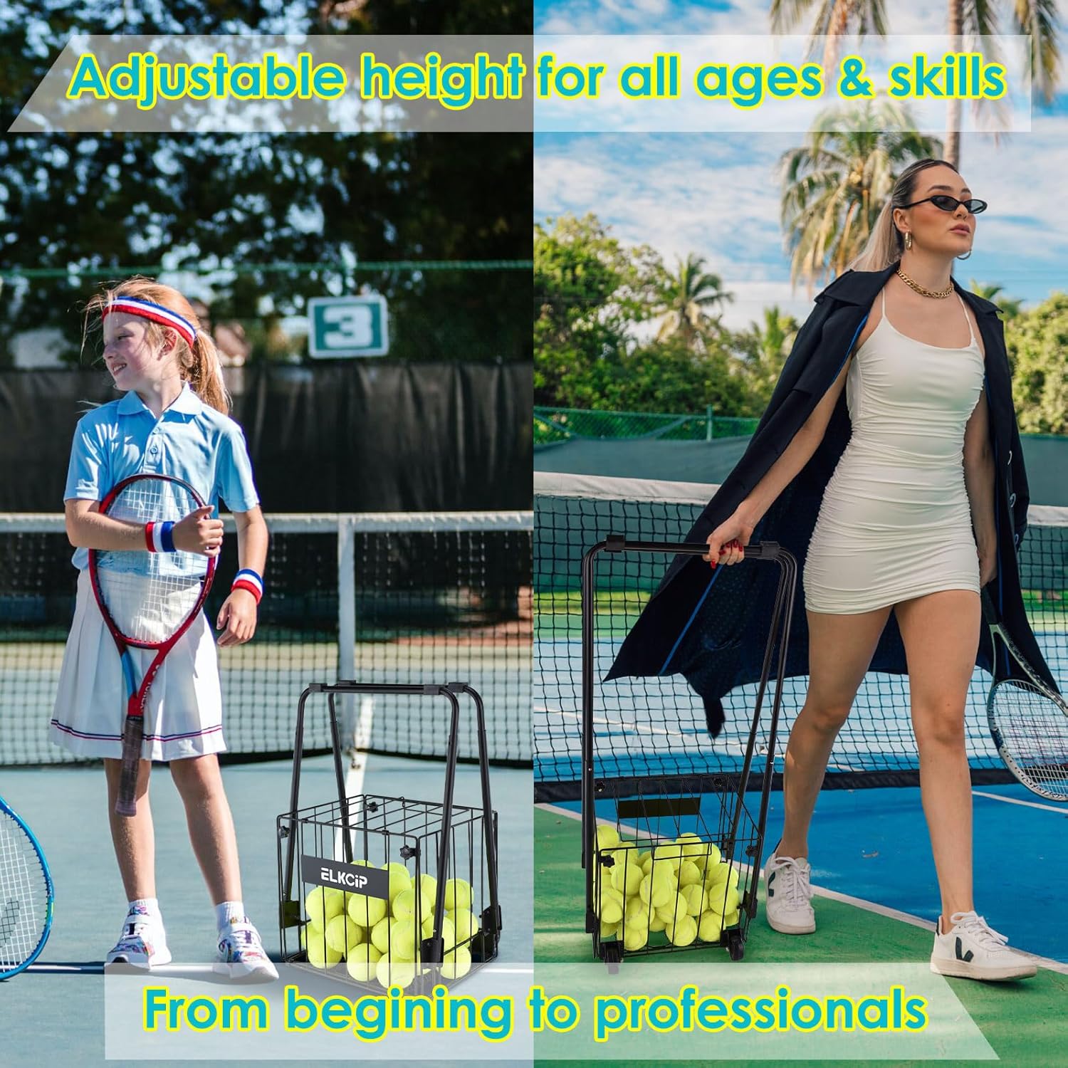 Portable Pickleball & Tennis Ball Hopper - Pickleball Collector Retriever Basket Carrier Gatherer Picker Container for Picking and Storage Training Tool for Ball - Image 4