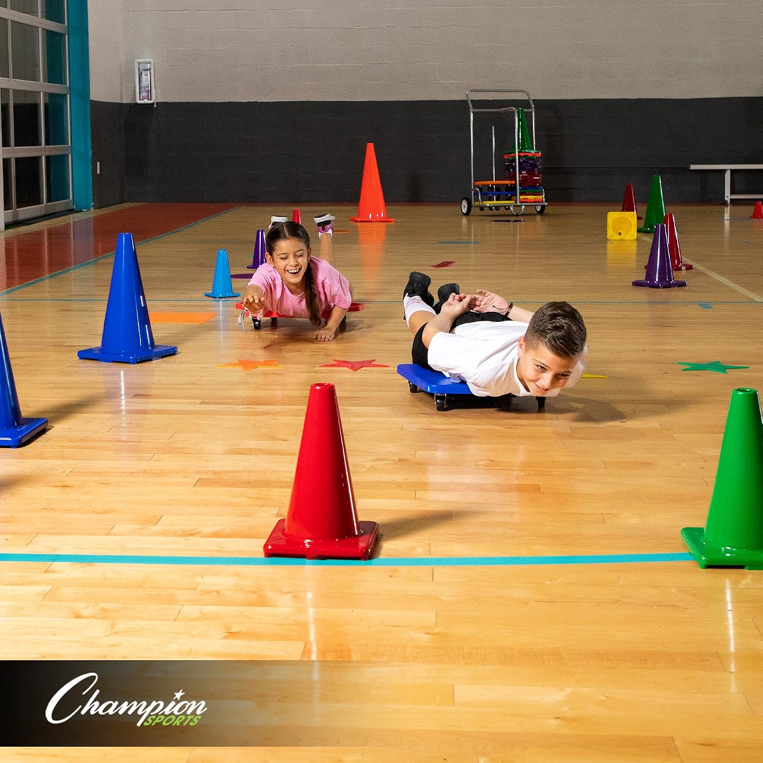 Champion Sports High Visibility Flexible Vinyl Cones for Sports Training, Agility Drills, Field & Gym Marking Sets - Image 7