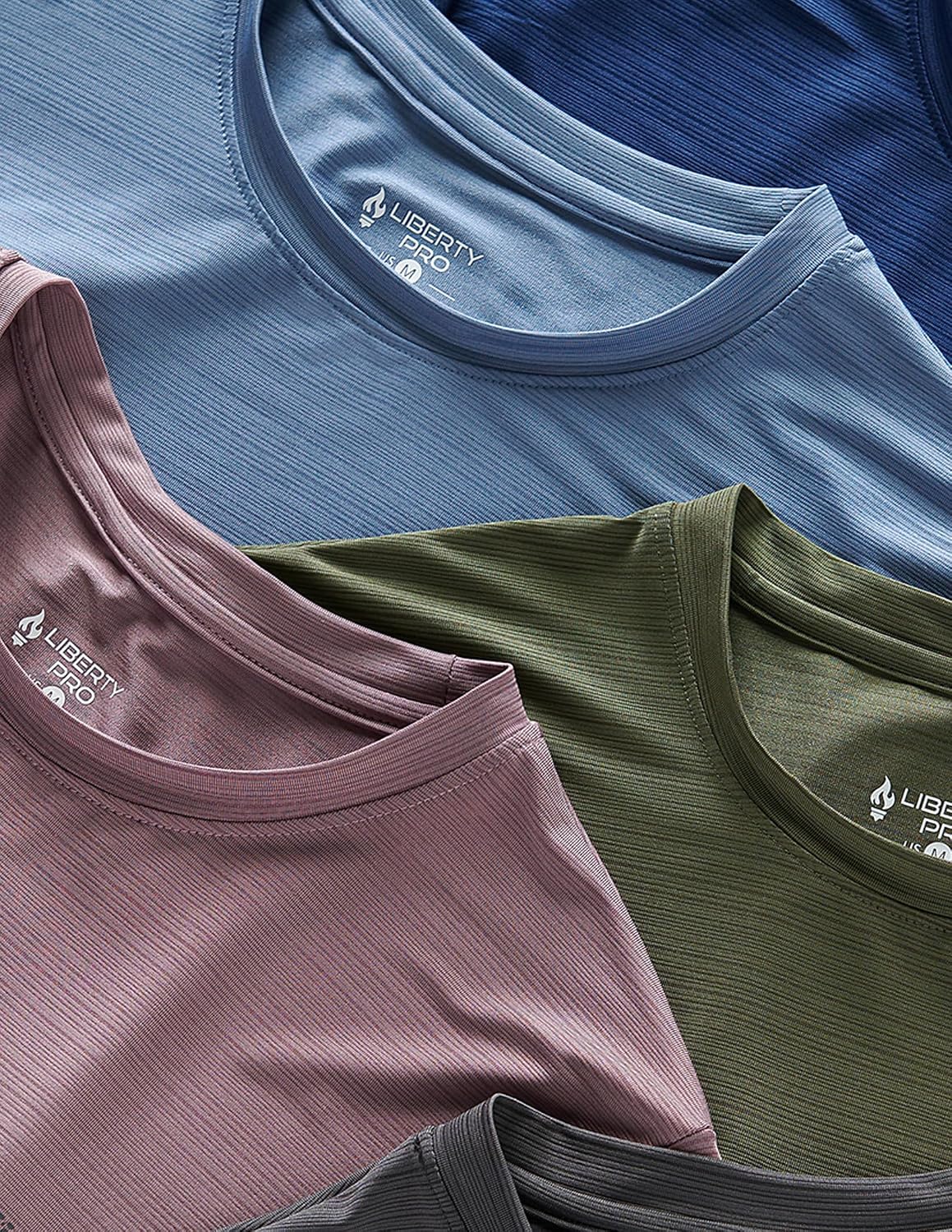 5 Pack Men’s Active Quick Dry Crew Neck T Shirts | Athletic Running Gym Workout Short Sleeve Tee Tops Bulk - Image 7