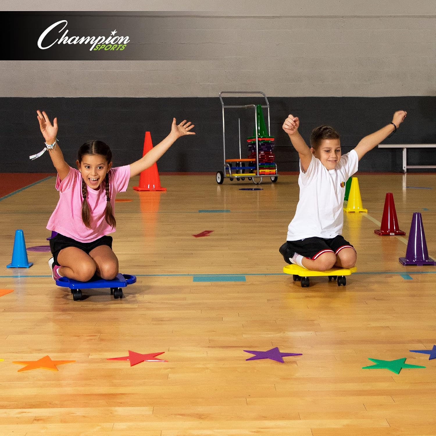 Champion Sports MSPSET Poly Spot Markers for Sports, Activities, and Social Distancing - 10-inch, Set of 6 - Multicolor - Image 6