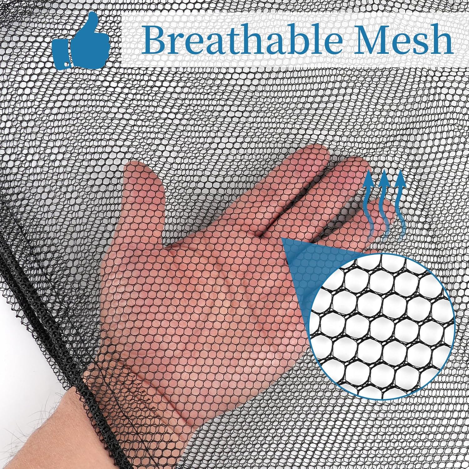 6 Pcs Mesh Bags Drawstring, 14x17 Inch with Lock, Multipurpose Storage Bags for Gym, Balls, Beach, Laundry(Black) - Image 4