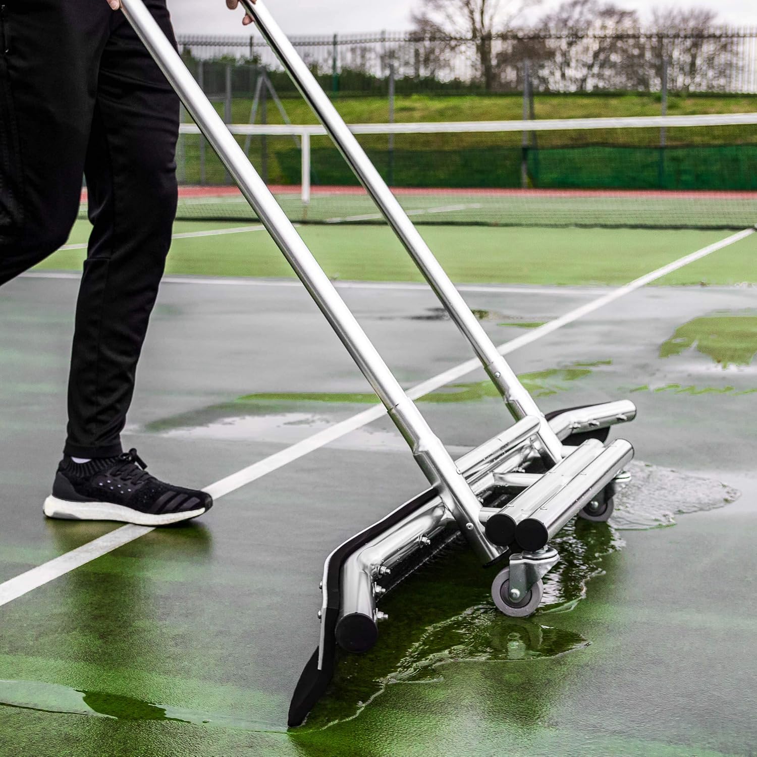 Vermont Rain Shuttle Tennis Court Squeegee | Lightweight Aluminum - 5ft EVA Foam Blade | Heavy Duty Water Remover - Image 2