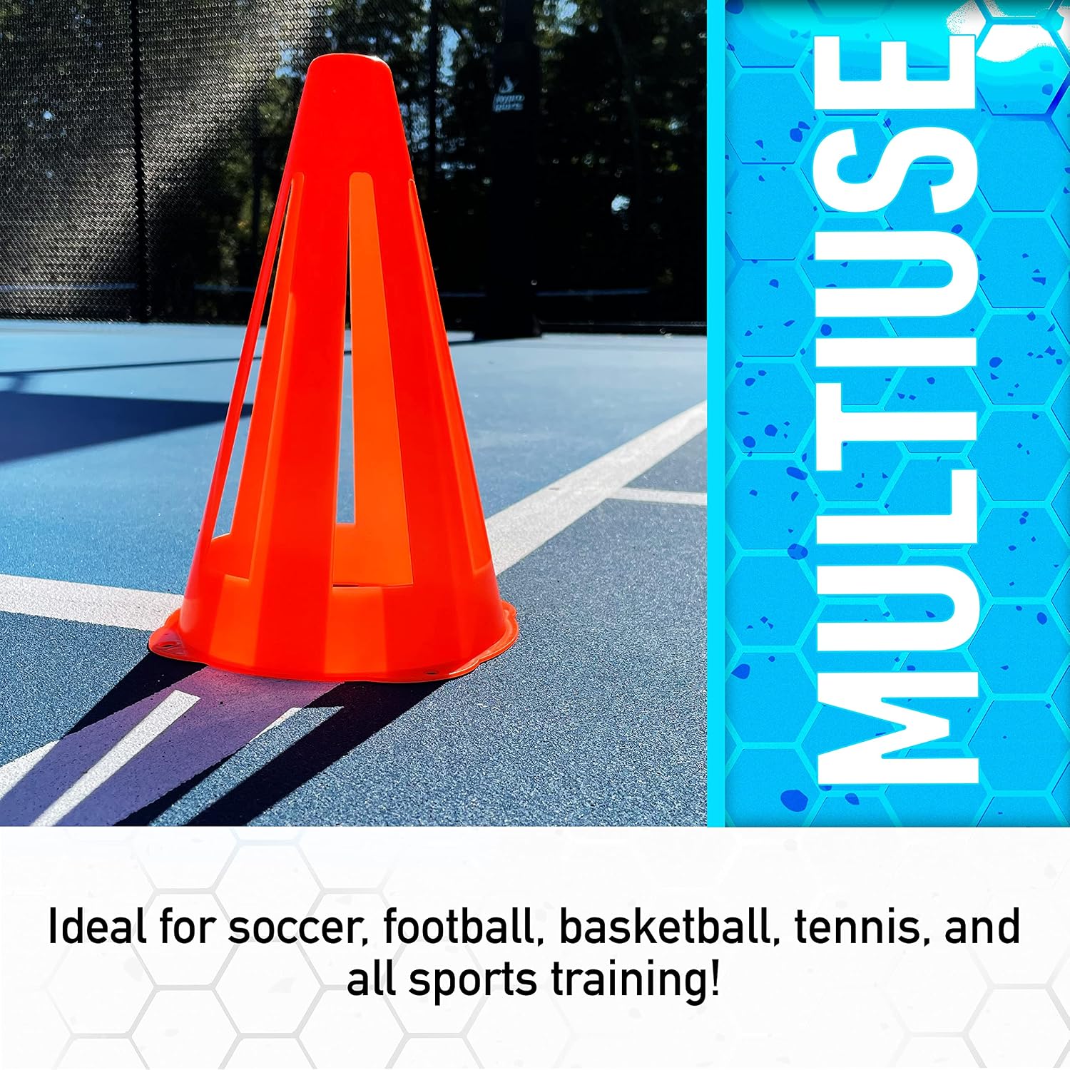 FRANKLIN SPORTS INDUSTRY 4PK 10'Flex Marker Cone SOCCER ACCESSORIES - Image 4