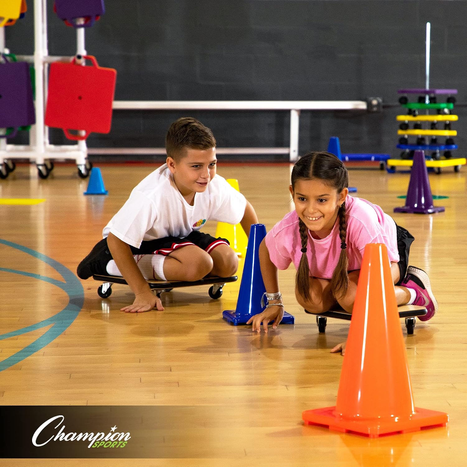 Champion Sports High Visibility Flexible Vinyl Cones for Sports Training, Agility Drills, Field & Gym Marking Sets - Image 6