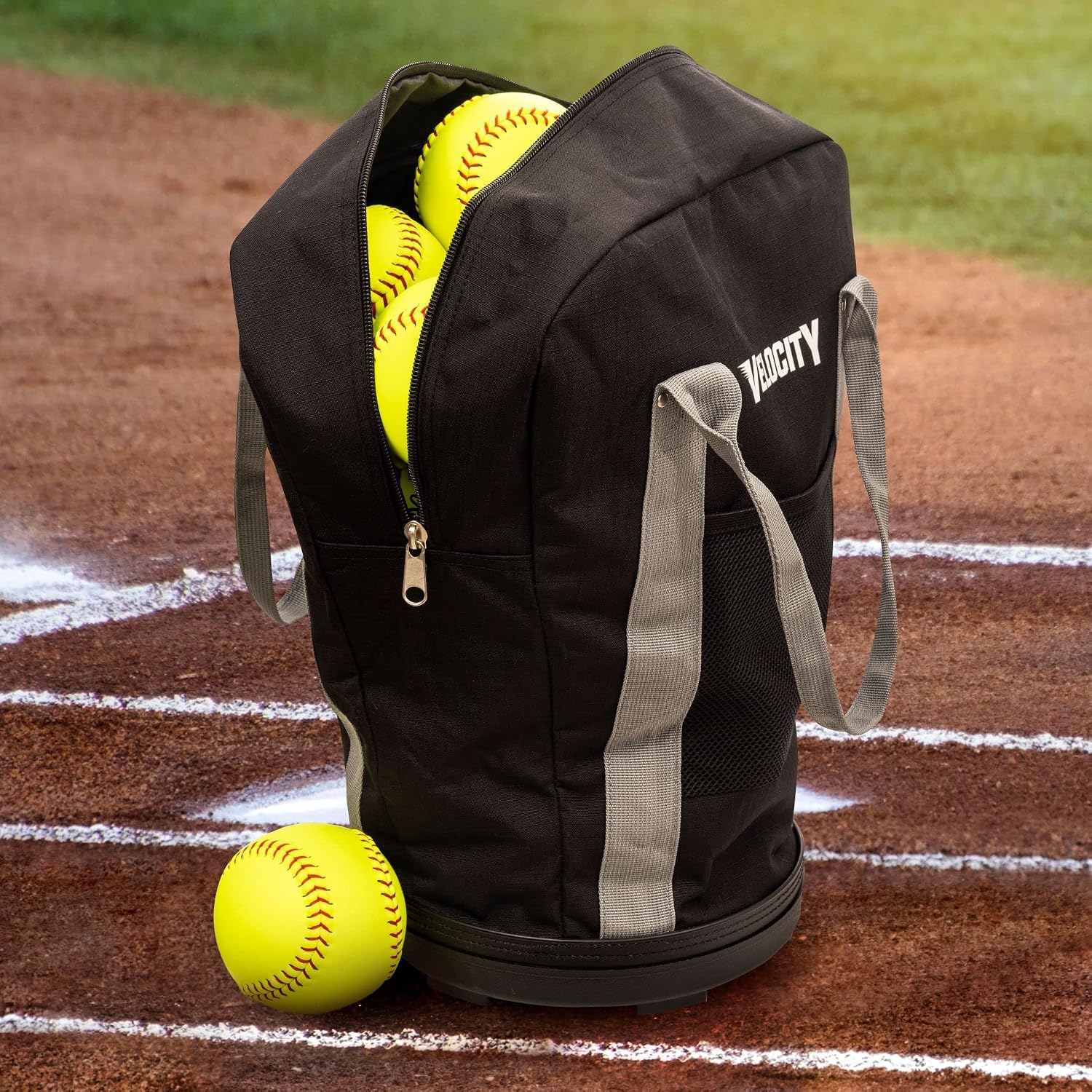 Velocity Heavy Duty Multipurpose Ball Bag with Durable Bottom - Holds up to 60-72 Balls - Ideal for Lacrosse, Baseball, Pickleball, Tennis & More - Image 6