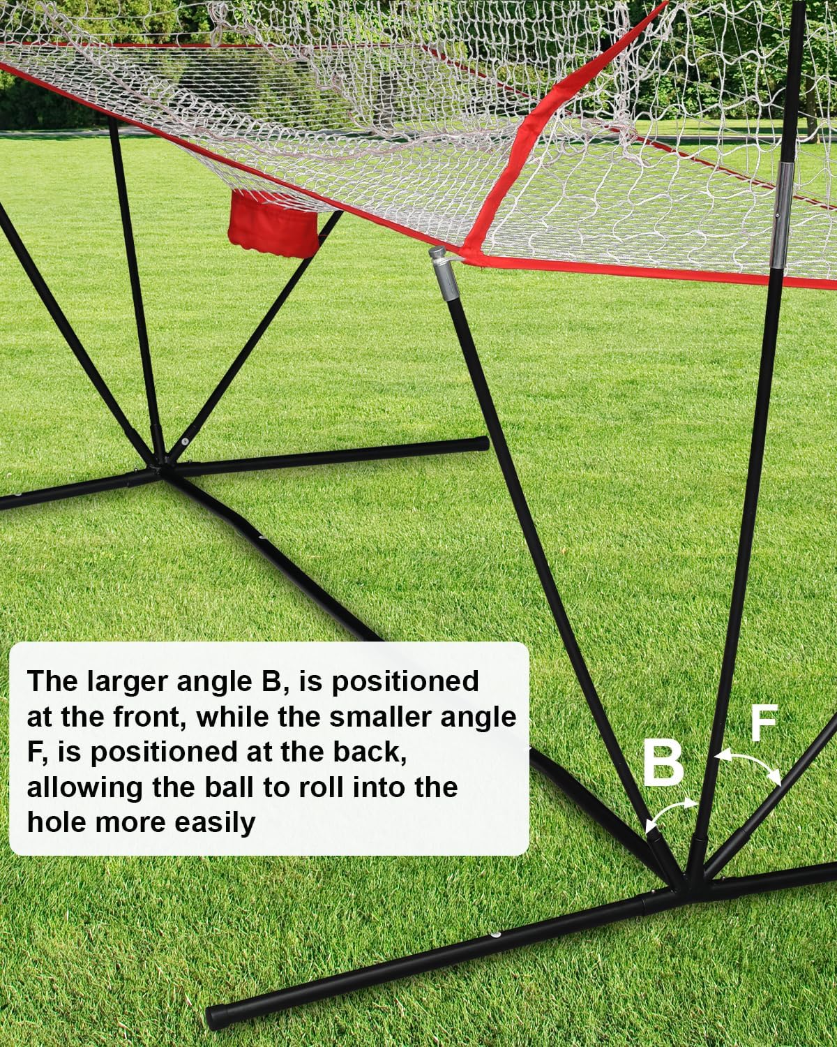 Pickleball and Tennis Return net, 6 x 7ft Portable Polyester Mesh and Fiberglass Frame, - Image 4