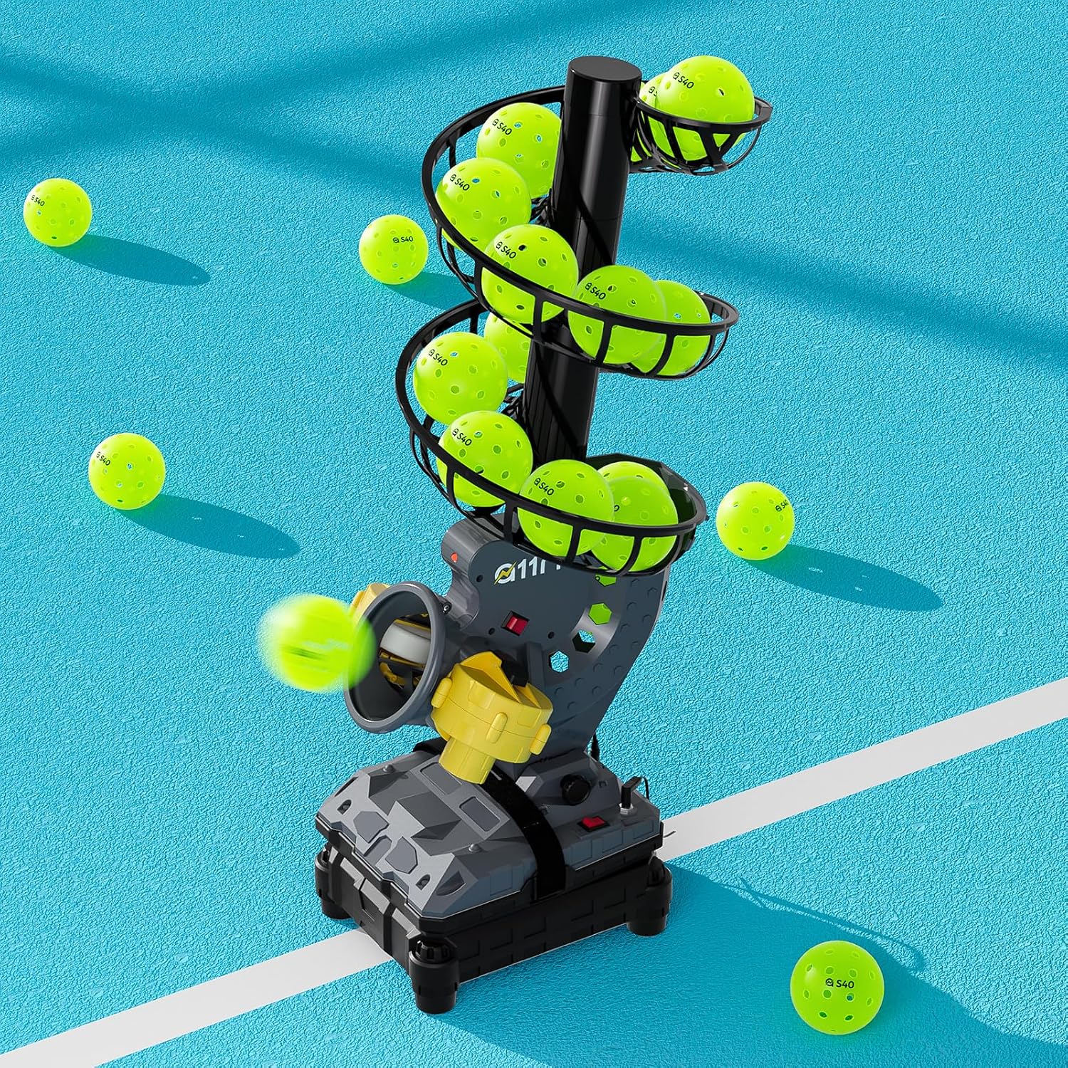 A11N SPORTS Pickleball Automatic Launcher – Adjustable Speed, Spin & Angles for Dinks, Chops, Volleys & Serves – Auto Swing for Forehand & Backhand Training – Indoor/Outdoor Use for All Skill Levels - Image 7