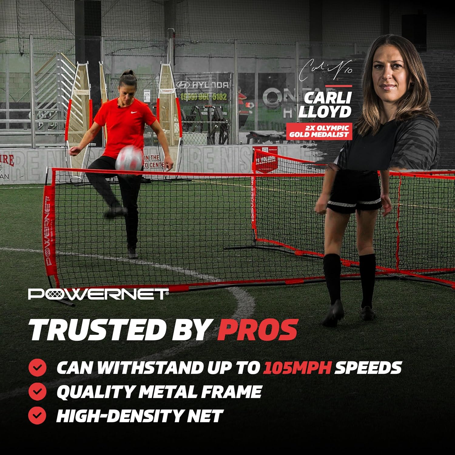 PowerNet 4 Way Soccer Net, Portable Indoor & Outdoor Soccer Training, Game and Training Equipment for Adults and Kids, Ideal for Backyard, Park or Beach, 2 Sizes - Image 2