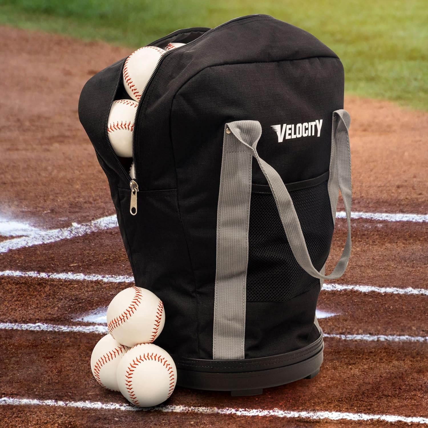 Velocity Heavy Duty Multipurpose Ball Bag with Durable Bottom - Holds up to 60-72 Balls - Ideal for Lacrosse, Baseball, Pickleball, Tennis & More - Image 8