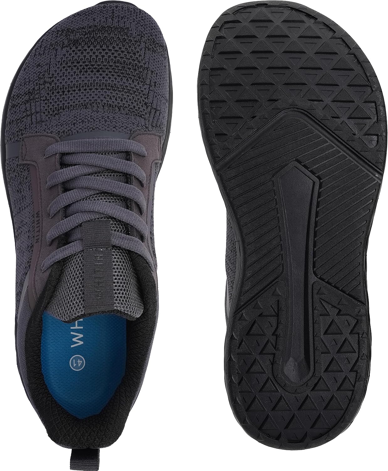 WHITIN Men's Wide Toe Box + Zero Drop Sole Road Running Shoes | Rubber Outsole - Image 4