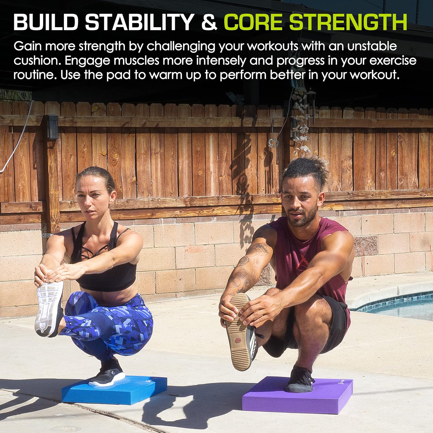 ProsourceFit Exercise Balance Pad, Non-Slip Cushioned Foam Mat & Knee Pad for Fitness and Stability Training, Yoga, Physical Therapy - Image 6