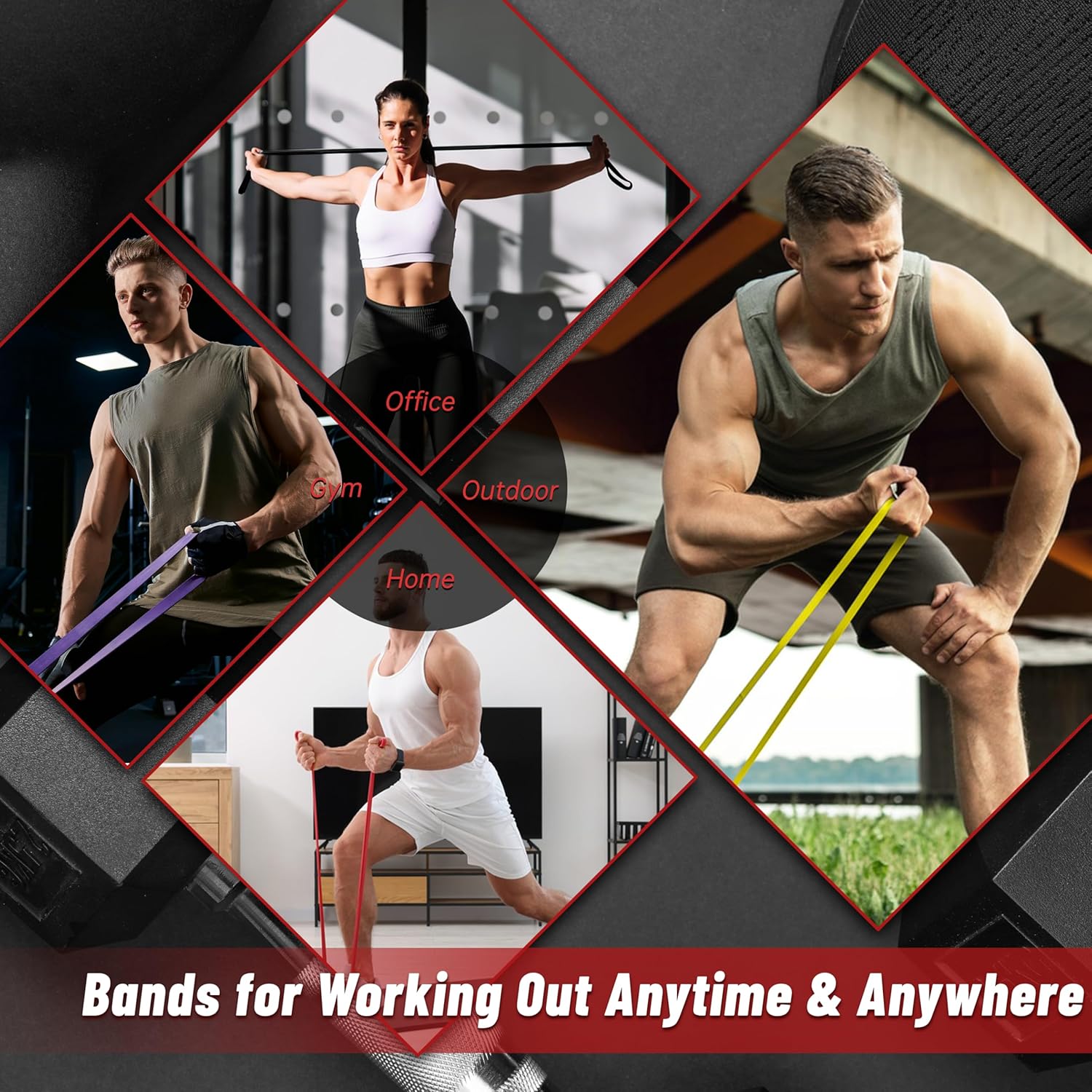 Pull Up Assistance Bands, 5-Level Resistance Bands for Working Out, Pull Up Bands for Men & Women, Exercise Bands for Full-Body Training, Fitness, Physical Therapy, Stretch Workout Bands at Home, Gym - Image 5