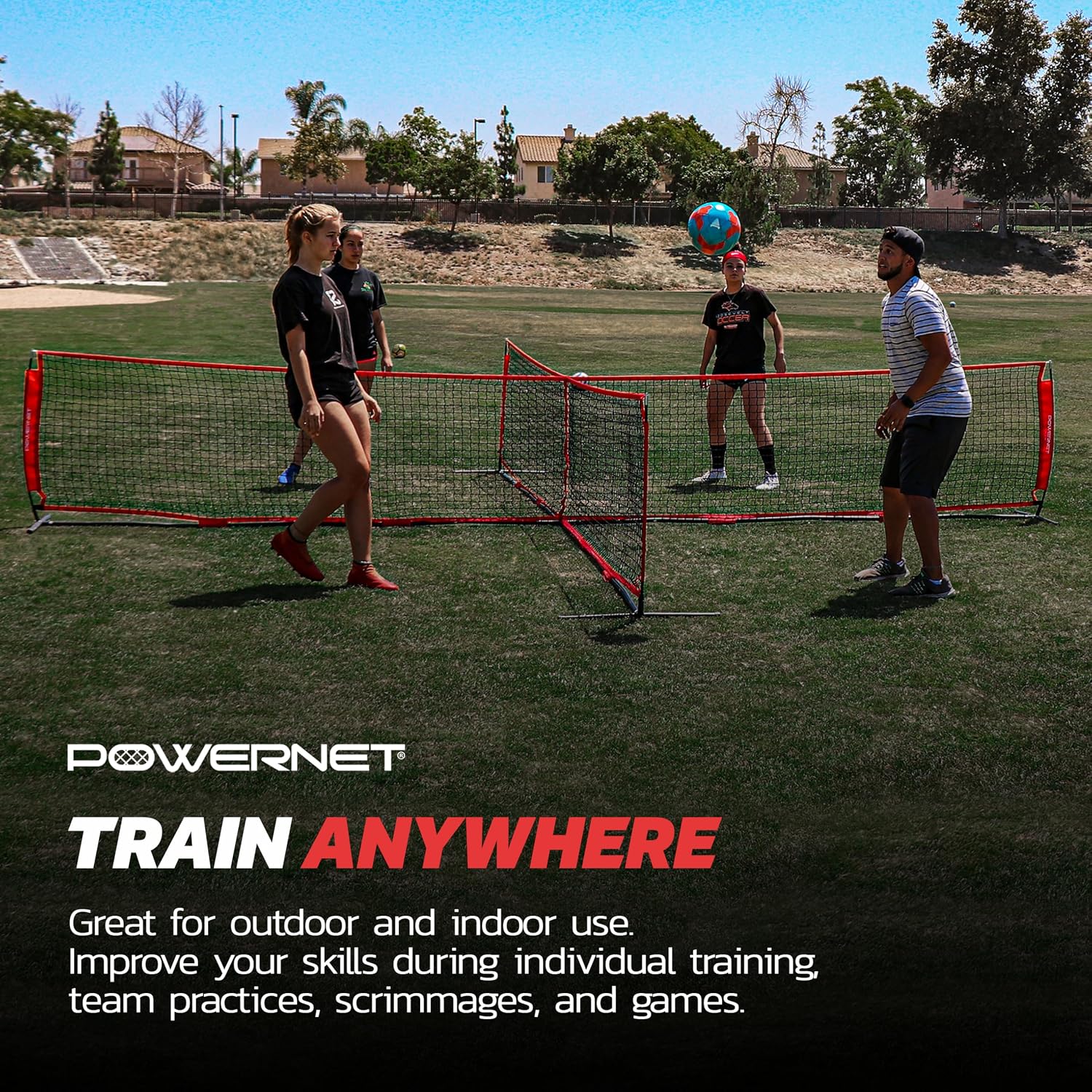 PowerNet 4 Way Soccer Net, Portable Indoor & Outdoor Soccer Training, Game and Training Equipment for Adults and Kids, Ideal for Backyard, Park or Beach, 2 Sizes - Image 4