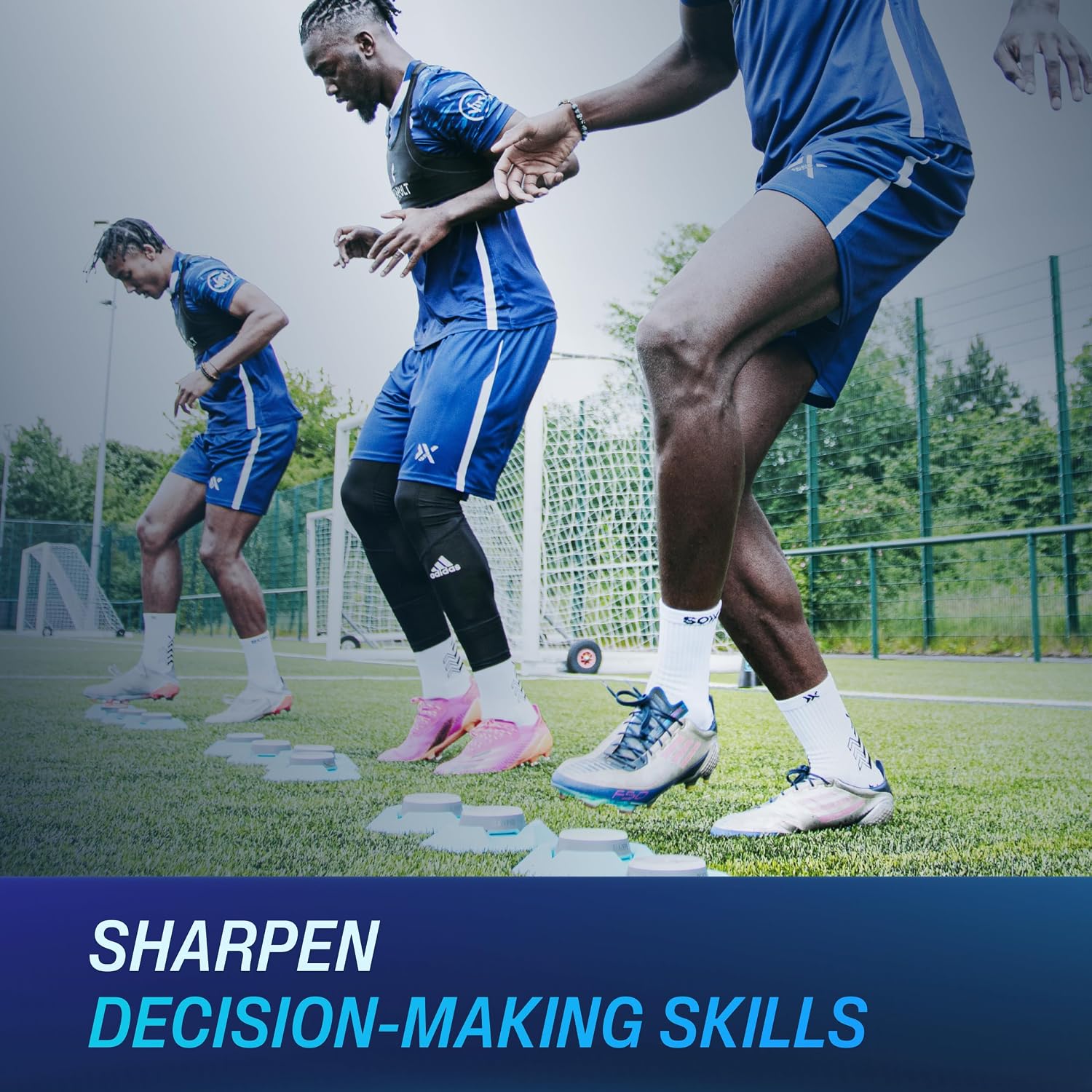 BlazePod Soccer Reaction Training Kit – 4 Smart Light Pods for Speed, Ball Control & Game IQ – Football Reflex Training for Players & Coaches – App Access Included - Image 4