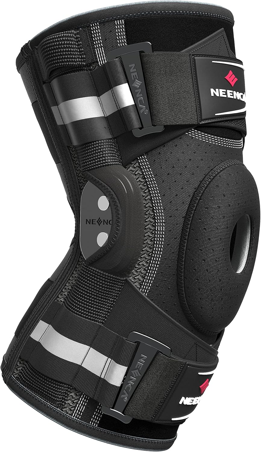 NEENCA Professional Knee Brace for Knee Pain, Hinged Knee Support with Patented X-Strap Fixing System, Medical for Pain Relief, Arthritis, Meniscus Tear, ACL, PCL, MCL, Runner, Sport - Image 7