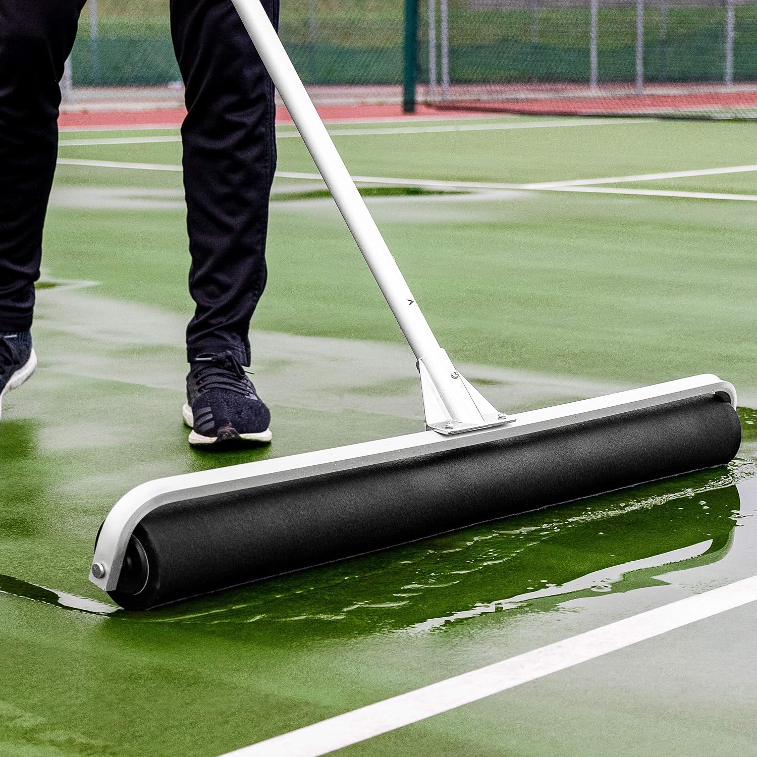 Vermont Rol-Dri Tennis Court Roller Squeegee - Blue PVA & PU Foam Tennis Squeegee | Lightweight with Exceptional Court Coverage | 36in Sweep Tennis Brush | Quick Clearing - Image 2