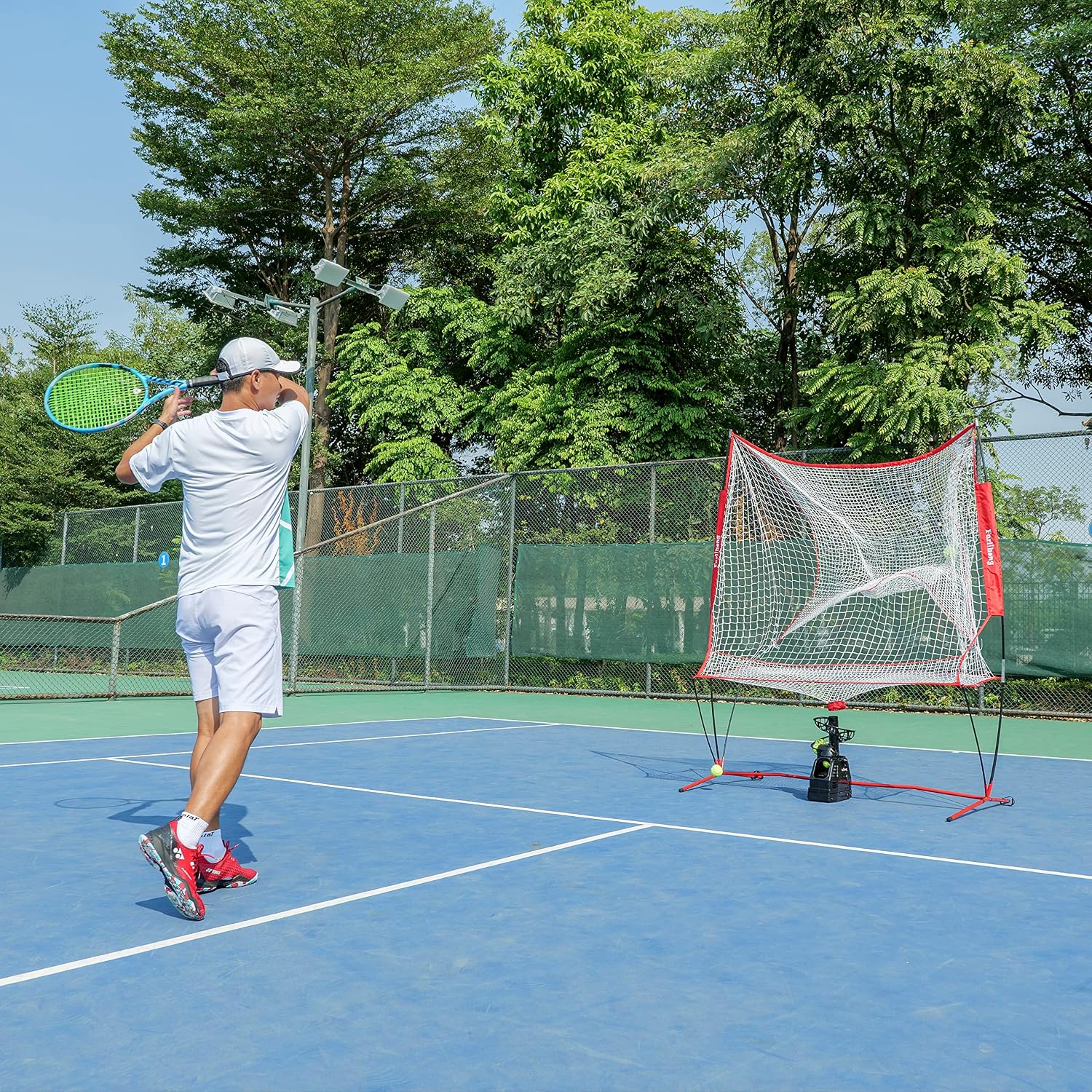 Furlihong 680NT 2 in 1 Tennis Ball & Baseball Training Machine and Net Combo, Ball Recycling System, Includes 680BH and NT01 - Image 6