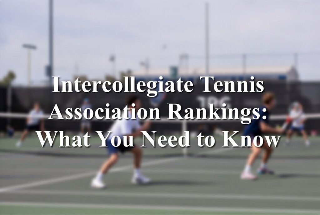 Intercollegiate Tennis Association Rankings: What You Need to Know