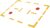 Pickleball Court Marker Kit – 18-Piece Throw-Down Court Lines, Corners & Spot Markers + Carry Bag, Create Your Own Mini Pickleball, Tennis & Badminton Court, Non-Slip (Yellow)