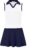 Kids Girls Tennis Golf Dress Outfit Sleeveless Dress with Pockets Athletic Skorts and Polo Tank Top Sets