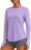 PINSPARK Soft Workout Tops for Women UPF 50+ Sun Protection Shirts with Thumb Holes Quick Dry Running Hiking Rash Shirt