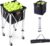 VEVORFoldable Tennis Ball Hopper, Holds 150-180 Tennis Balls, Lightweight Aluminum Alloy Tennis Ball Basket Cart with Wheels for Tennis Player