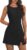 NIASHOT Athletic Dress for Women Mini Crew Neck Sleeveless Built in Shorts with Pockets Tennis Golf Dress