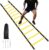 12 Rungs Agility Ladder Set, Training Ladder with Steel Stakes and Carry Bag for Soccer, Speed Fitness Feet Training