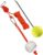 Hanging Baseball & Tennis Ball Trainer, Swing Practice Tool with Adjustable Height Elastic Rope & Pulley, No Partner Needed for Hitting Drills, Portable for Backyard Garage Indoor