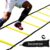 20ft Adjustable Agility Ladder | Speed Ladder for Soccer, 12 Adjustable Rungs, Durable, Carry Bag & Straps, Yellow, Footwork Training for Athletes