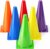Seenelling 6 Pcs PE Cones Flexible Vinyl Poly 6-Colored PE Class Equipment for Sports Training