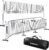 Losbenco Pickleball Net with Wheels Court Lines, Metal Frame & Regulation Size 22FT, 6-in-1 Adjustable Portable Net for Playing Pickleball, Tennis, Volleyball & Soccer Backyard Games