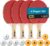 JOOLA Family Premium Ping Pong Paddles Set of 4 – Advanced Table Tennis Rackets, 10 Training 3 Star Ping Pong Balls, and Storage Case – Competitive or Recreational Play – Indoor and Outdoor Compatible