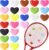 24 Pcs Colorful Tennis Vibration Dampener Heart Shaped Silicone Racket Shock String Absorbers Tool for Women Men Gift Tennis Supplies, 12 Colors