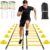 2 Pack 20ft Agility Ladder Set, 40ft Total Adjustable Speed Ladder with 12 Cones, 8 Stakes, 1 Carry Bag – Parallel Footwork Drills Gear for Football Soccer Basketball Training Equipment