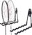 Tennis Racket Storage Hanger,Tennis Racket Holder Rack Wall Hooks for Garage,Heavy Duty Hanger Metal Badminton Racket Holder Hooks for Cables, Ropes and Hoses,Extension Cord Holder,2 Packs(Black)