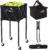 Extra Large Tennis Ball Hopper, Holds 200 Balls, Foldable Tennis Ball Basket with Wheels & Removable Bag, Lightweight Pickleball Caddy Cart for Baseball/Softball, for Training/Teaching