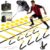Agility Ladder, Soccer Football Training Equipment Set – 20ft Speed Ladder, 4 Hurdles,Parachute, 12 Cones & Jump Rope | Agility & Speed Training for Kids Youth Adults,Basketball & Football Accessories